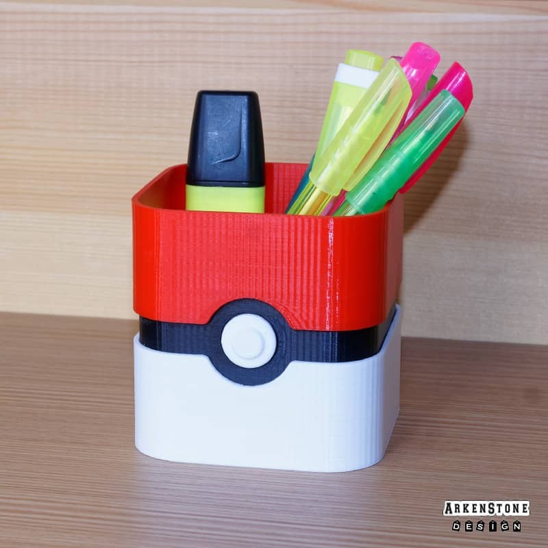 pot à crayon type pokeball