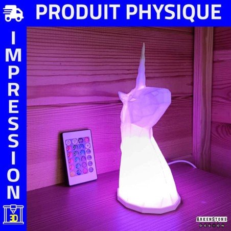 Lampe 3D LED - Licorne