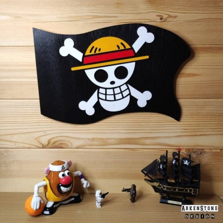 Logo Pirate Luffy - Drapeau au vent