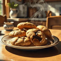 image de cookies au chocolat sortant juste du four